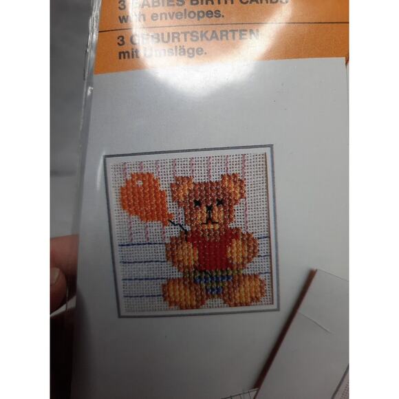 Lanarte Life Style Collection Cross Stitch Greeting Card Kit Babies Birth Cards - Picture 5 of 8